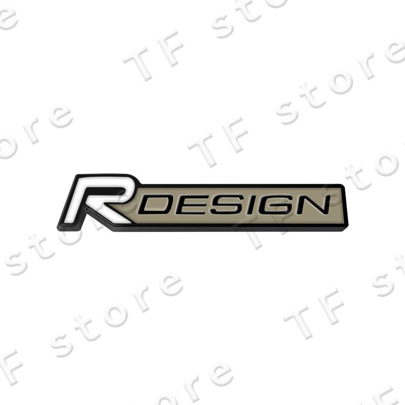 R Design Logo Car Front Grille Emblem Sticker For Volvo XC60 XC40 XC90 S40 S60 C30 V60 Car Side Fender Rear Trunk Badge Decor