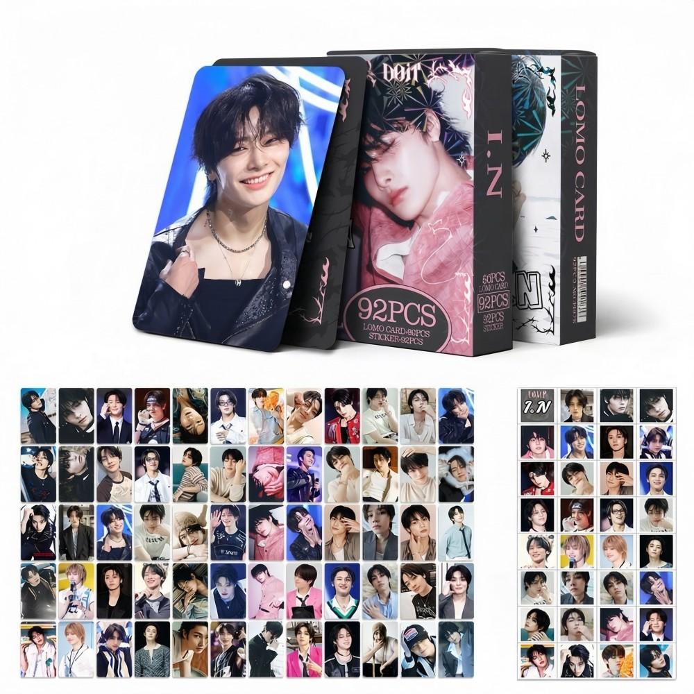92PCS Hot Kpop Idol Stray Kids Collectible Cards Sticker High Definition Photo Postcards Card Fans Support Gifts L.N LOMO Kid Friendly Entertaining