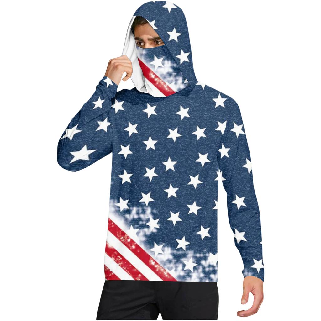 Men's Casual Hooded Long Sleeve Sunscreen Top