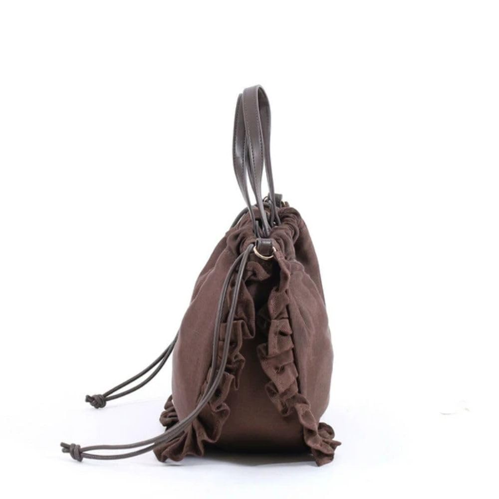 Samir Nasri Ruffle Drawstring Shoulder Bag 2512211023 Brown (044)
