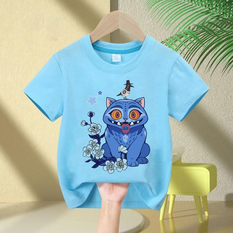 KPop Demon Hunters Saja Boys Cartoon Boys Girls T-shirt 2025 Round Neck Print Fashion Casual Top Children's T-shirt Clothing