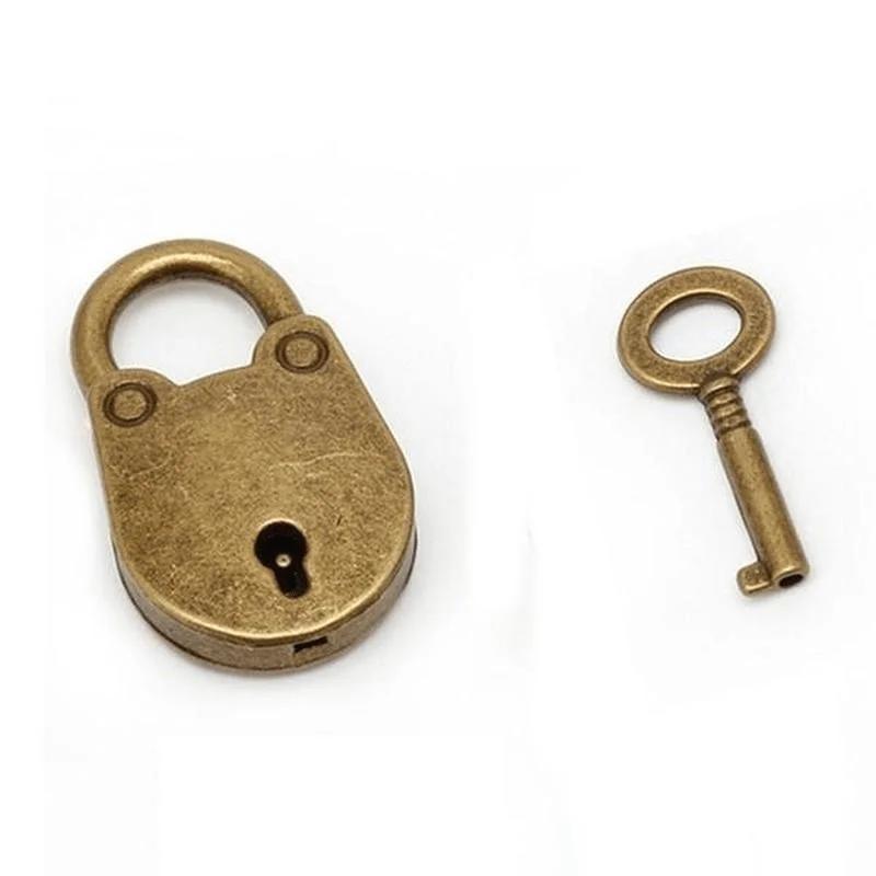 Unlock the Charm of the Past with This Mini Old Vintage Metal Lock and Key Padlock