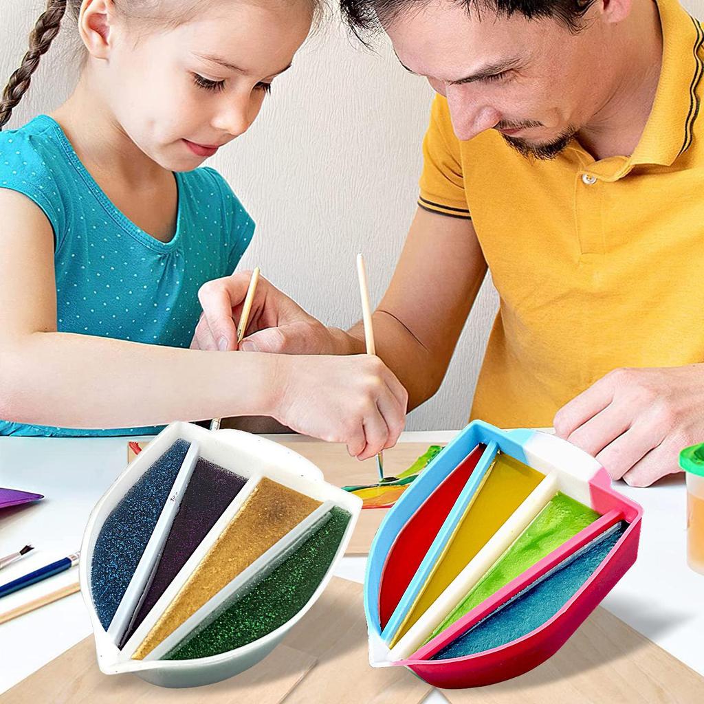 Split Cup For Paint Pouring Reusable Fluid Art Split Cup Silicone Split Pouring Cup With Dividers For Acrylic Paint Resin