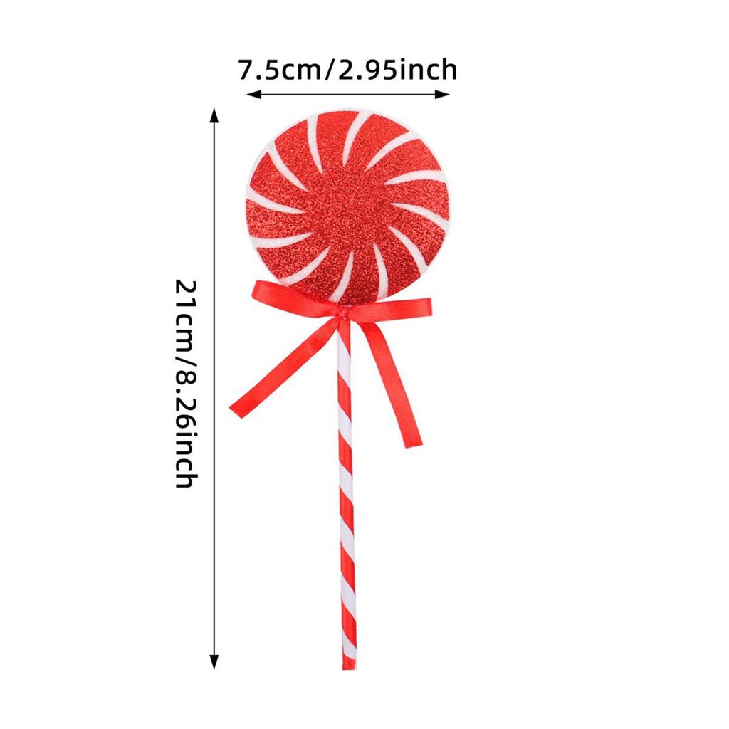 New Colored Christmas Lollipop Decoration Holiday Candy Christmas Tree Decoration for Xmas Tree Topper Home Vase Party Ornaments