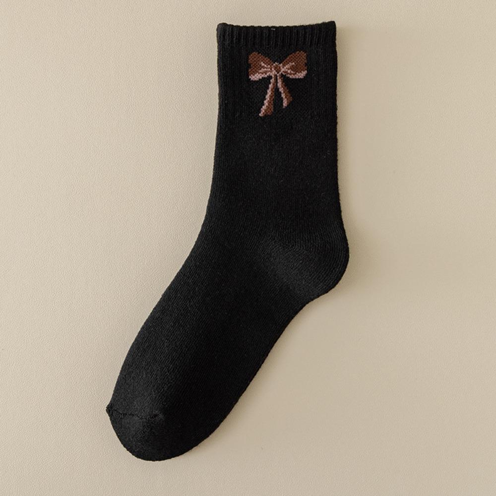 

Удобные носки-гольфы, мягкие вязаные махровые утолщенные носки, женские носки чёрный