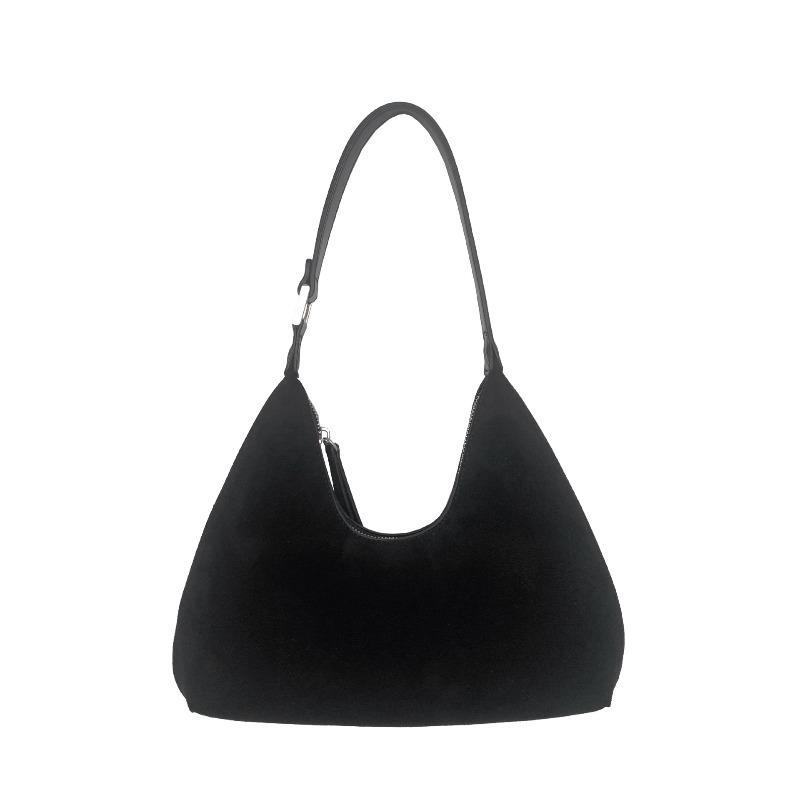 Retro suede bag versatile autumn and winter new niche underarm bag women's shoulder bag women