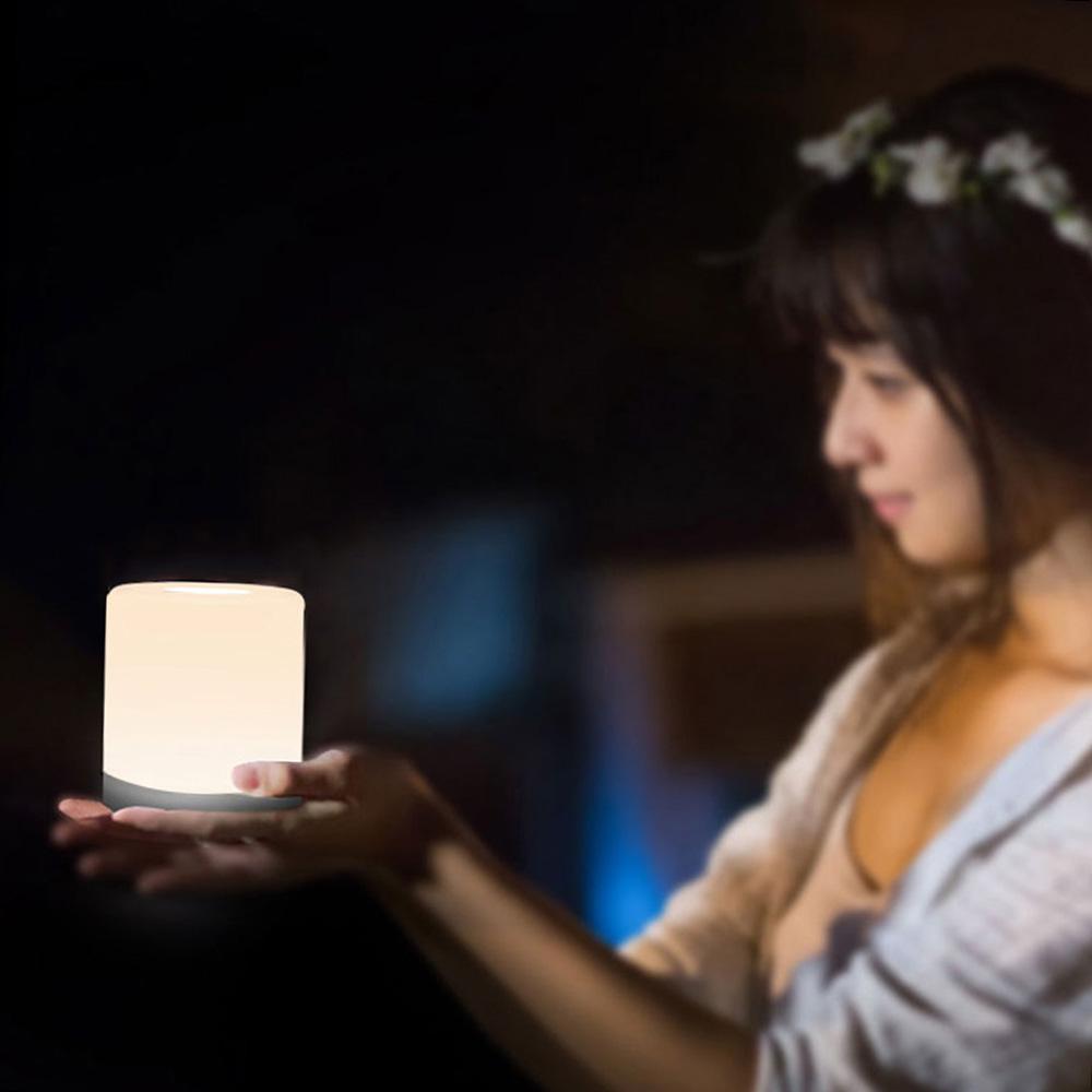Night Light Rechargeble LEDs Table Bedside Nursing Lamp 7 Colors Light Adjustable