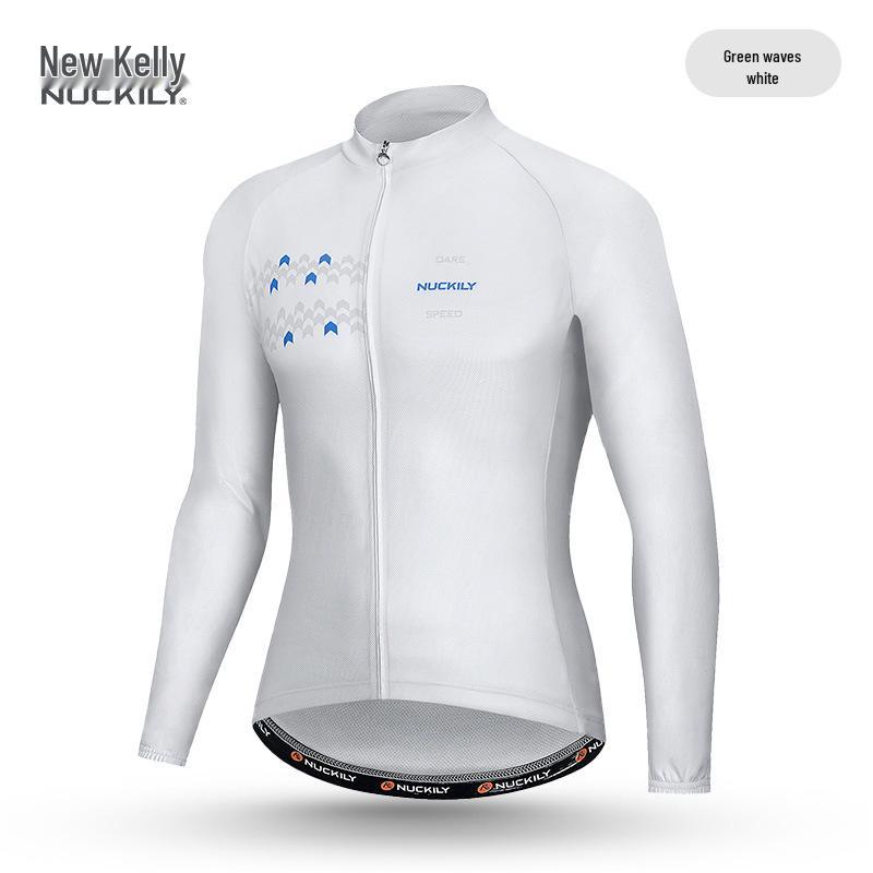 

NUCKILY Men s Short Sleeve Breathable Summer Cycling Jersey Set S білий