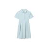 FILA Emerald Series Solid Color Fashion Loose Casual Polo Collar Short Sleeve Dress Women Dresses Dream-Awakening-Green F11W334303ALG