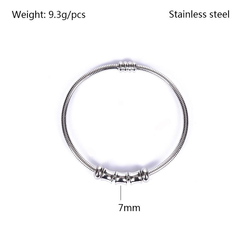 

Женский винтажный браслет из бамбуковых звеньев - Нержавеющая сталь, Магнитный, Водонепроницаемый, Не выцветающий.