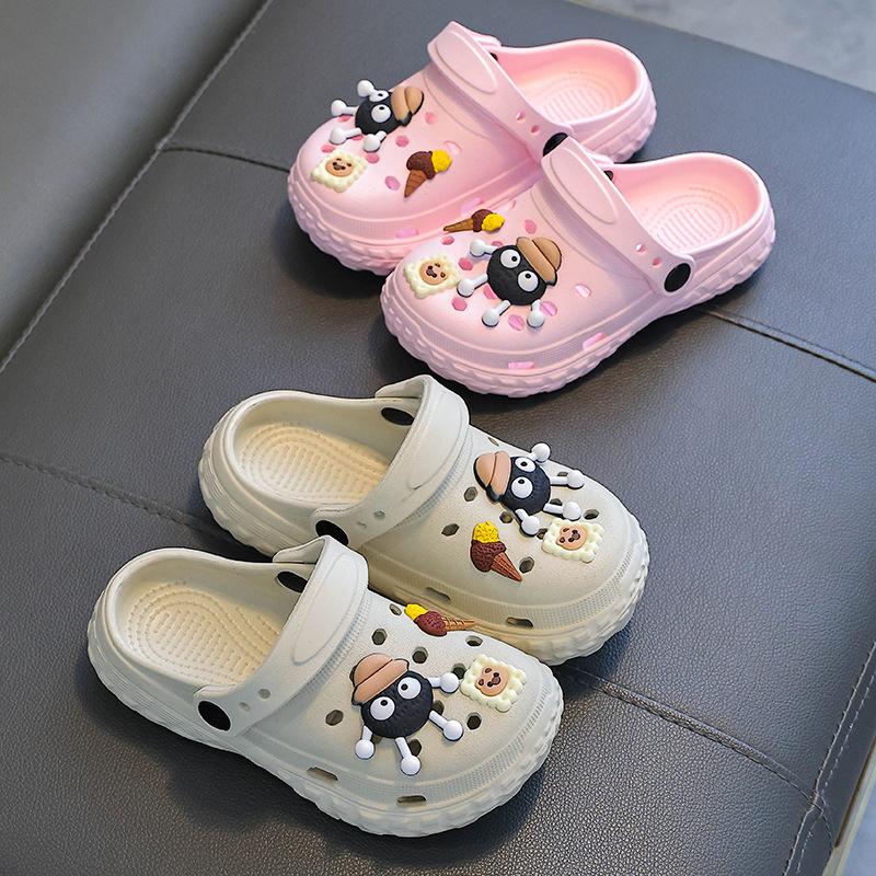 Summer Children's Clogs Boys and Girls Non-Slip Soft Cushion Parent-Child Closed-Toe Breathable Outdoor Kids Beach Sandals