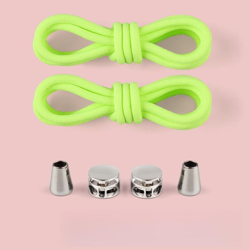 1 Paar Robuste Metall Runde Elastische Schnürsenkel ohne Binden, Hohe Elastizität für einfaches An- und Ausziehen, Verstellbare Passform für Stiefel, Schuhzubehör
