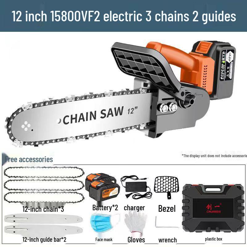 Chuangyi 6" & 12" Cordless Electric Chainsaw for Tree Logging and Woodworking