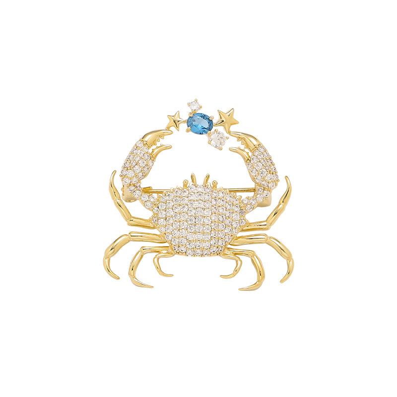 The Little Crab Brooch Is A High-end Feminine Brooch with Exquisite Diamond-encrusted Brooch and A Unique Design Sense
