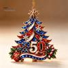 Durable Waterproof Hanging Tags 250 Anniversary USA Christmas Tree Ornament, 2D Acrylic 1776-2026 250th Ornaments Decoration, Fourth of July