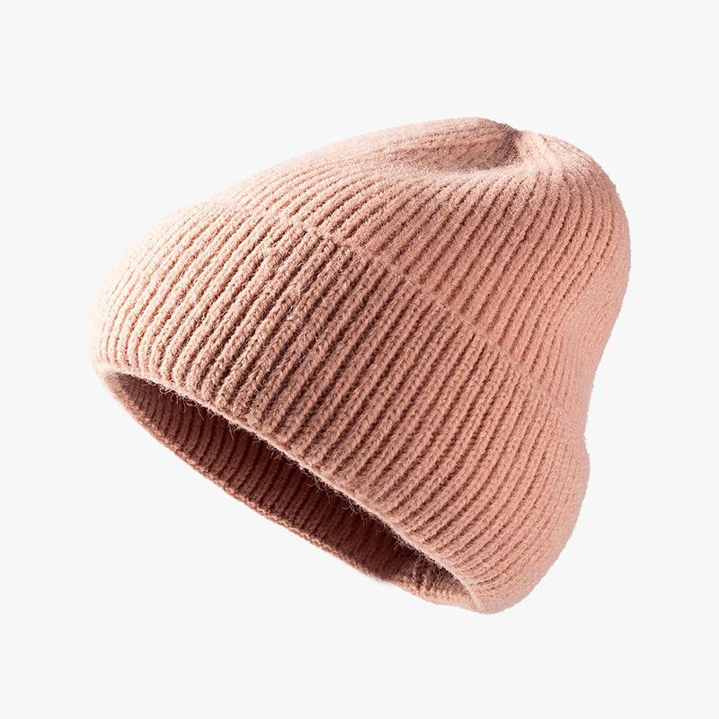 Custom Winter Hats Wool Beanie Embroidery Logo Classic Knit Beanies Knit Cuffed Plain Hats Skull Cap Warm Beanies
