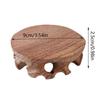 Taburete de Madera Base Redonda de Madera Base Exquisita de Madera Maciza Natural Soporte Vintage Liso Figuras Hogar