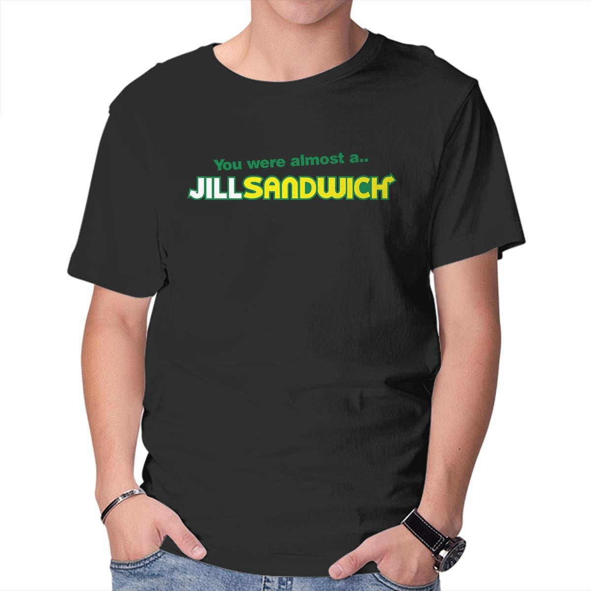 Unisex Crew Neck T-Shirt Jill Sandwich Graphic Short Sleeve Casual Tee M