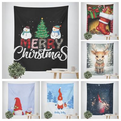 New Year Christmas Themed Tapestry for Living Room and Bedroom Decoration