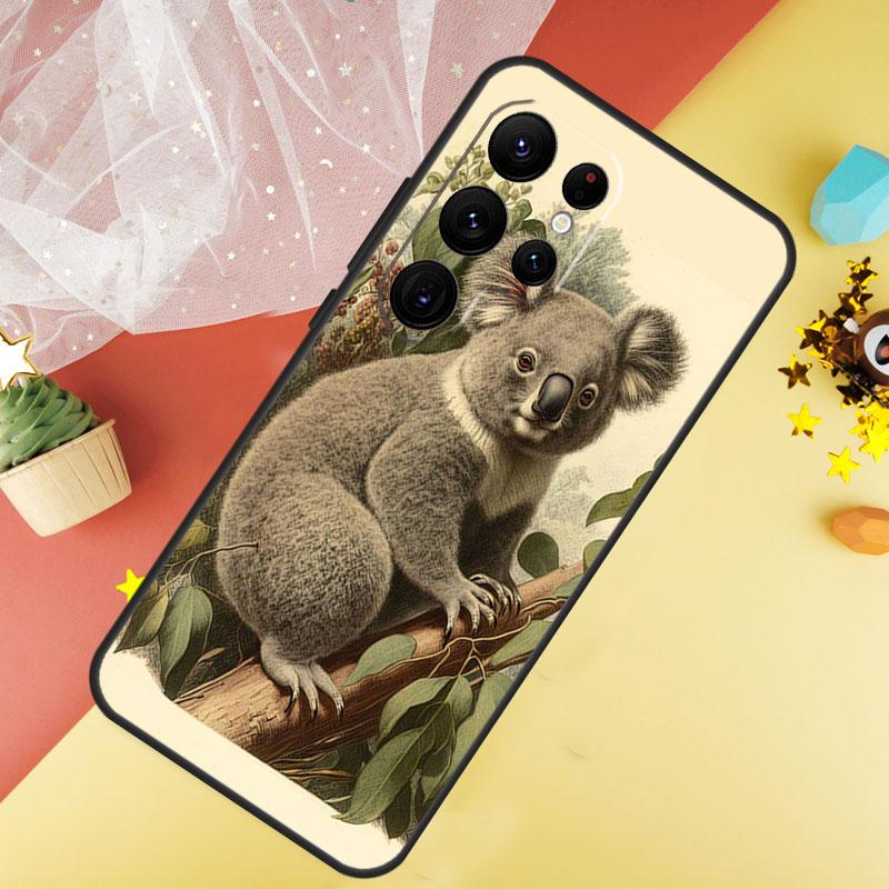 Koala Phone Case For Samsung Galaxy S25 S26 Ultra S21 S20 S22 S23 Ultra S10 Plus S24 FE Cover Coque