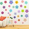 63 Pieces Flower Stickers, Colorful Wall Decals for Girls Room, DIY Self-Adhesive Boho Wall Art for Nursery, Bedroom Decor