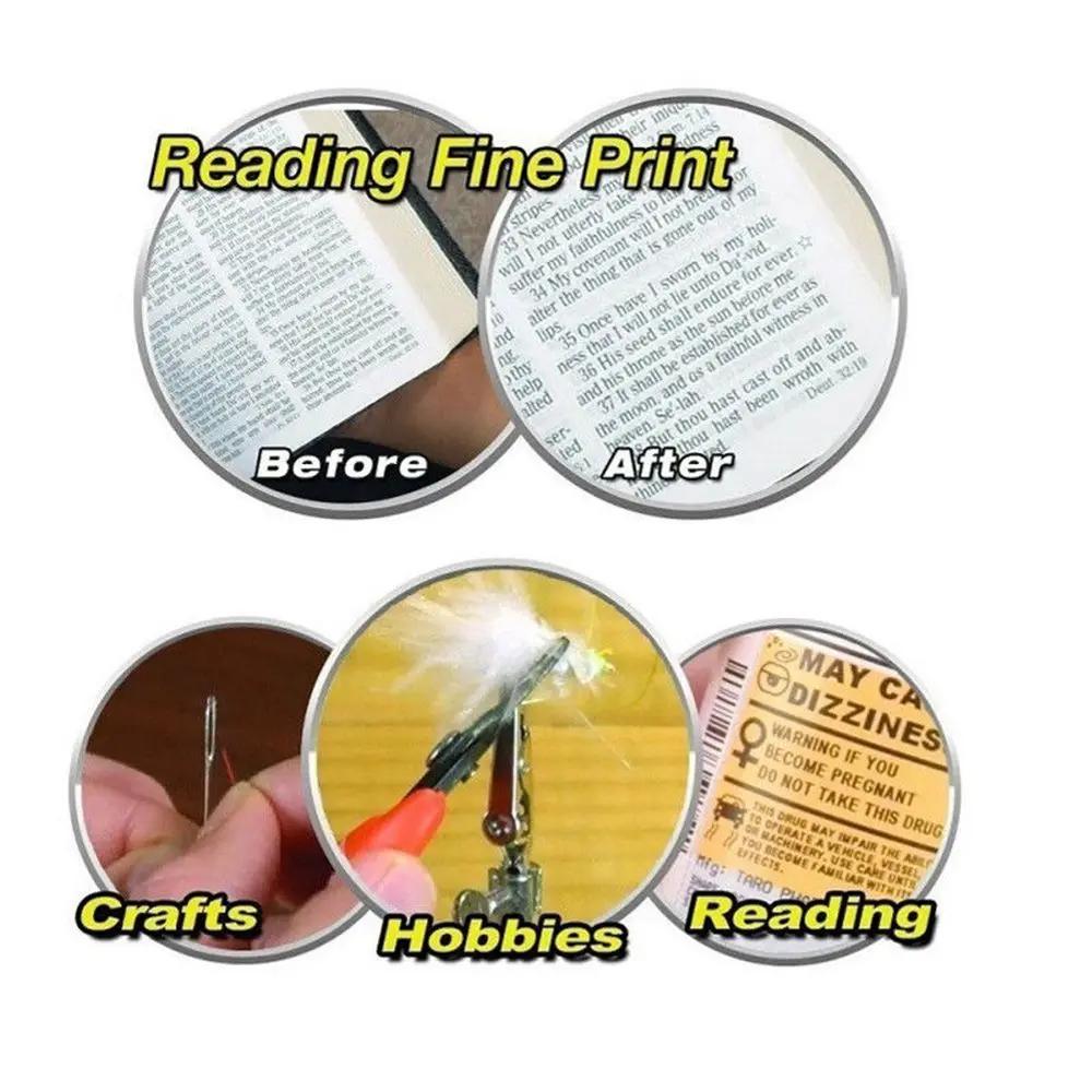 300% Magnifying Glasses Reading Magnifying Glasses, Portable Reading Magnifier with Glasses Case for Close Work, Anti-Blue Light