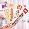 1pc Cartoon bus Magnetic Bookmark Ruler Student Cute High-value Bendable Ruler Special-shaped Magnetic Ruler