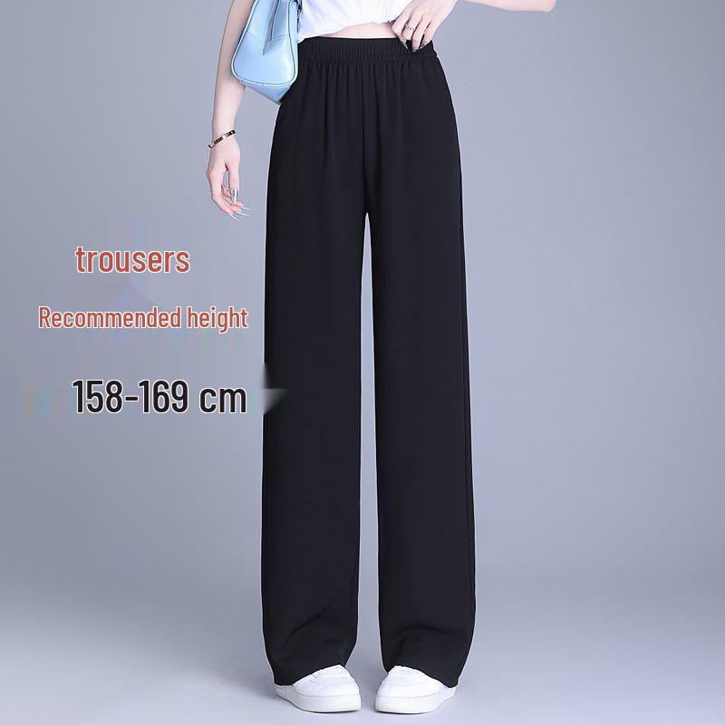 

Women s Drapey Slim-Fit Trousers: Fashionable Loose Straight-Leg for Petite, Spring & Autumn M 42-50kg