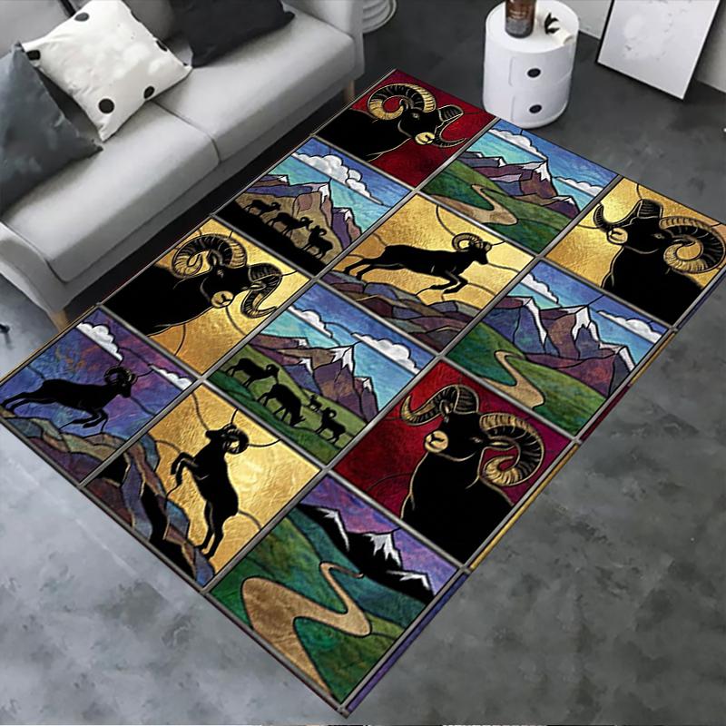 

2025 New Goat Demon Carpet Rug for Living Room Bedroom Home Sofa Decoration,Kids play Non-slip Floor Mat143 40x60cm( 15x23in )