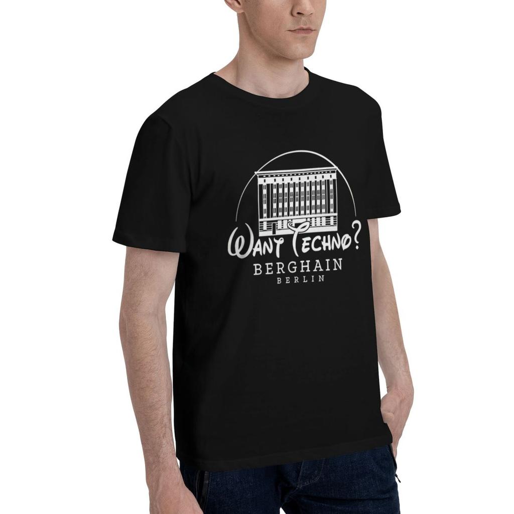 Techno Berghain Berlin 100% Baumwolle Lässig Atmungsaktiv Bequem T-Shirt Lustige Ugus T-Shirts Herren Geschenke