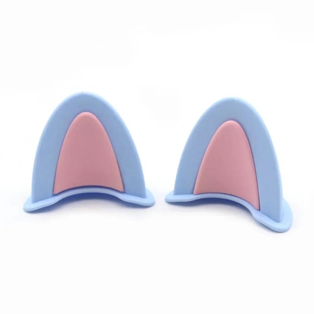 2pcs Cute Motorcycle Helmet Cat Ears Electric Car Motocross Stickers Driving Styling Universal Helmet Decoration Accessories