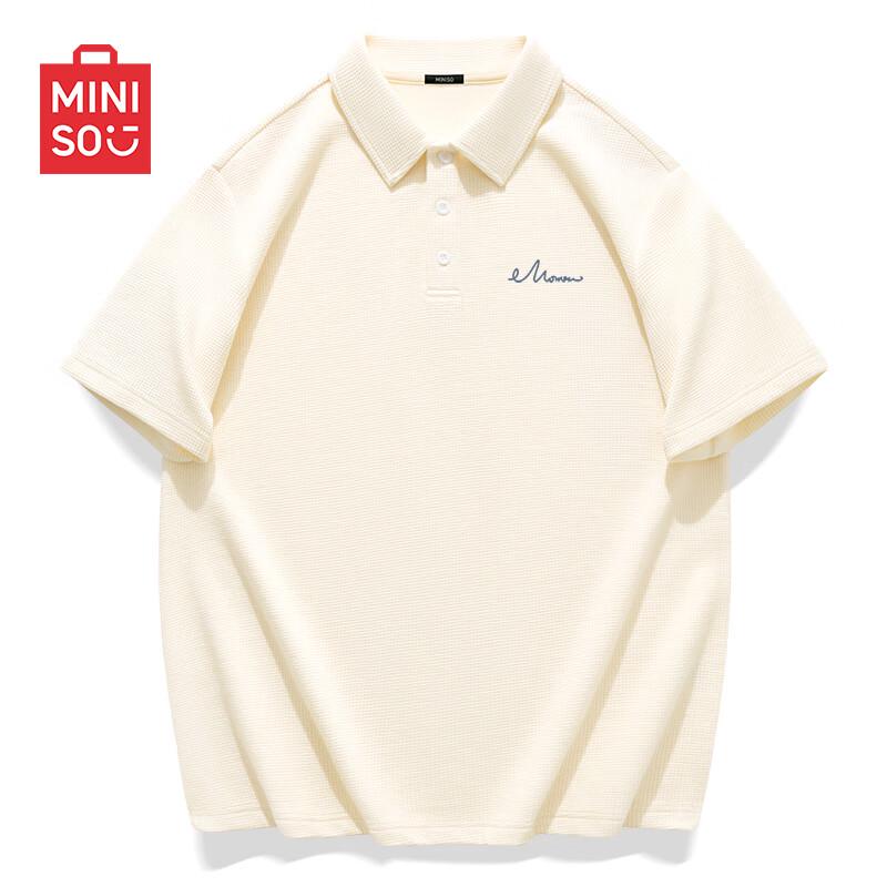 MINISO Men s Waffle Knit Polo Shirt M