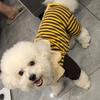 Pet Spring Autumn Striped Jumpsuit Prevent Cold Dog Belly Protection Coat for Small Dog Four Legged Coat Pet Pajama PuppyClothes