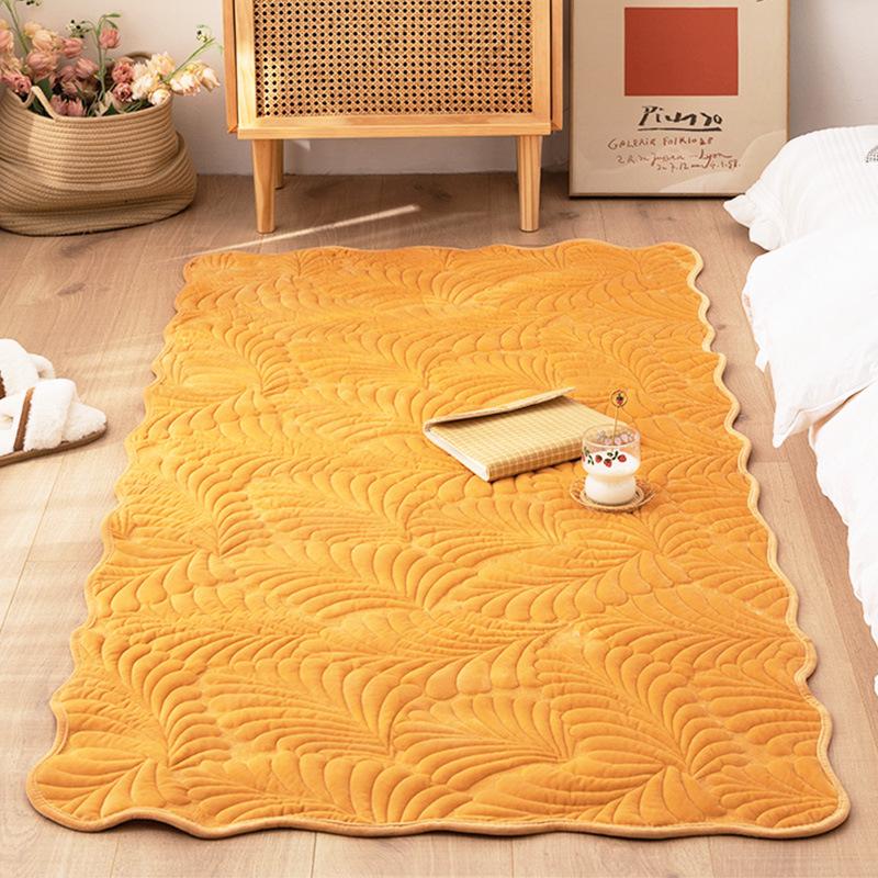 Simple Flannel Winter Thickened Bedroom Mattress Tatami Plush Floor Mat Coffee Table Mat Machine Washable