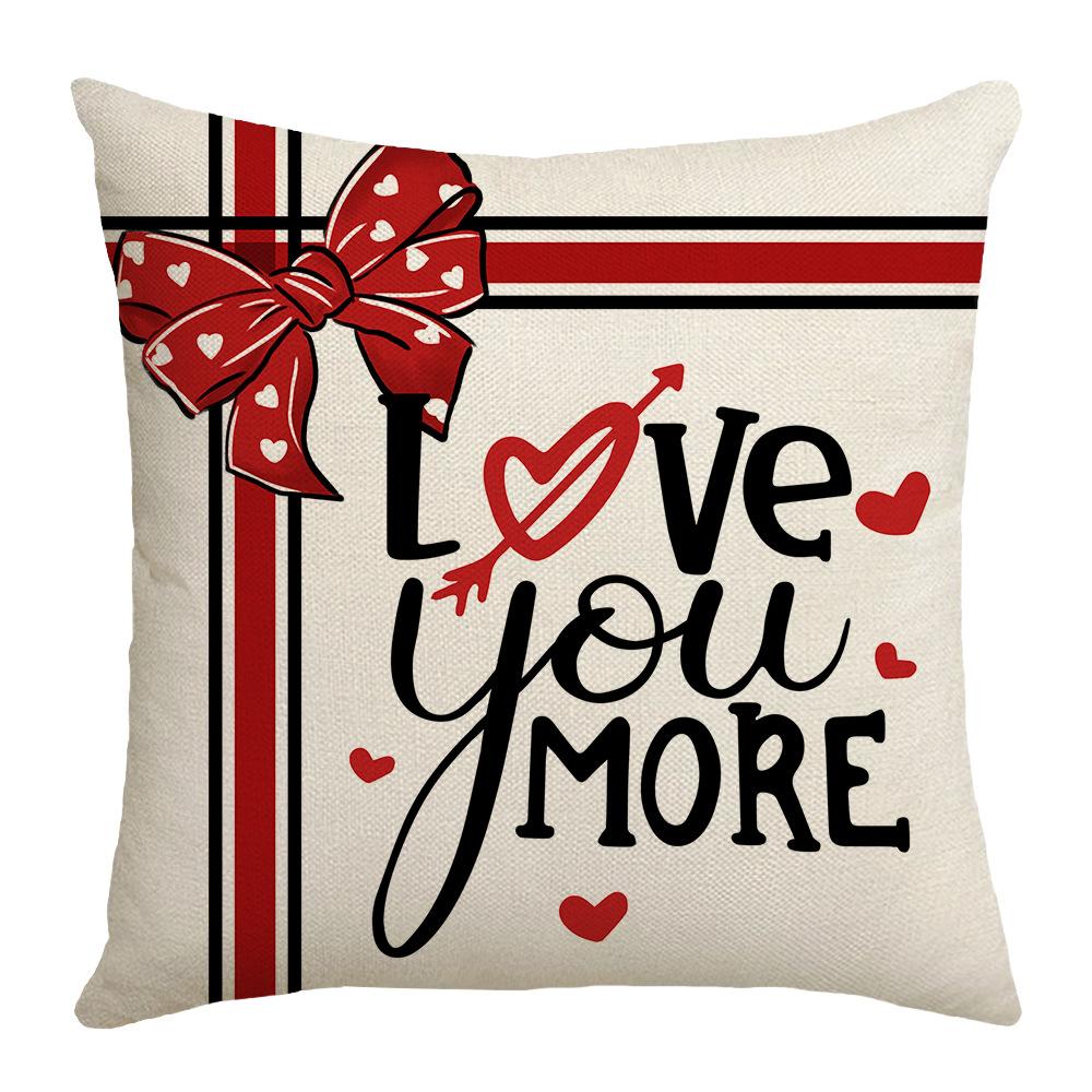 Kissenbezug Valentinstag Kreativ Romantisch Date Druck Liebe Pflanze Blume Party Zuhause Sofa Kissen