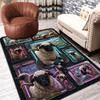 Sheep Evolution Showcase Pattern Rug Floor Mat for Living Room or Bedroom Soft and Comfortable Carpet a Gift for Birthday and Holiday.