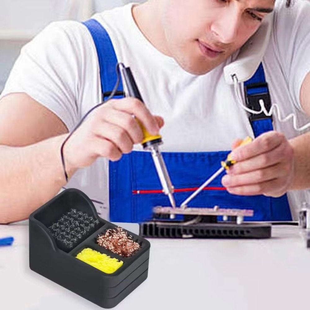 360° Cleaning Soldering Iron Tip Cleaner High Performances Tin Slag Remove Tool  Soldering Station