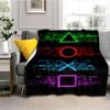 New Full Printed Game Blanket Controller Flannel for Couch Sofa Chair Travel Fashion Office Room Decor Soft Warm Throw