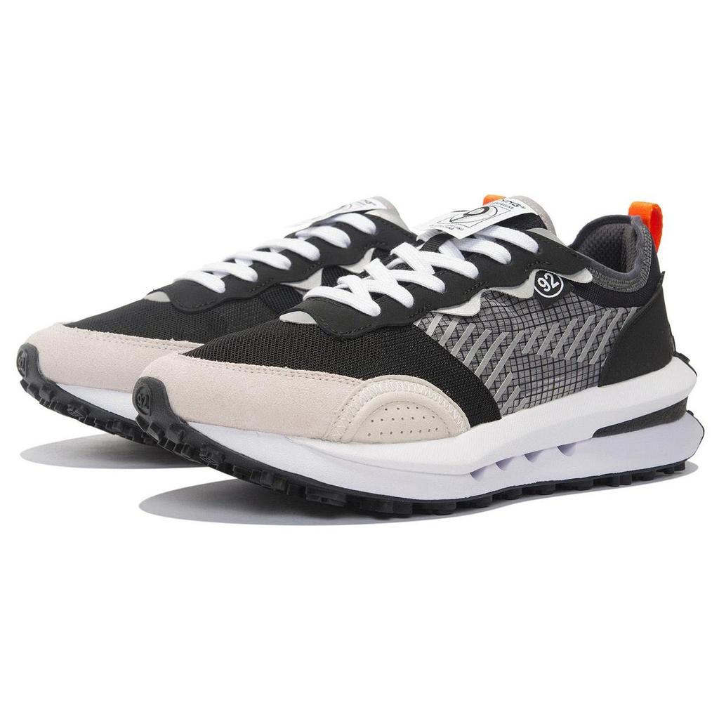 New LINING Square Circle V2 Casual Shoes Men Low Top Black/White Sand Gray/Surface Gray AGCS025-2