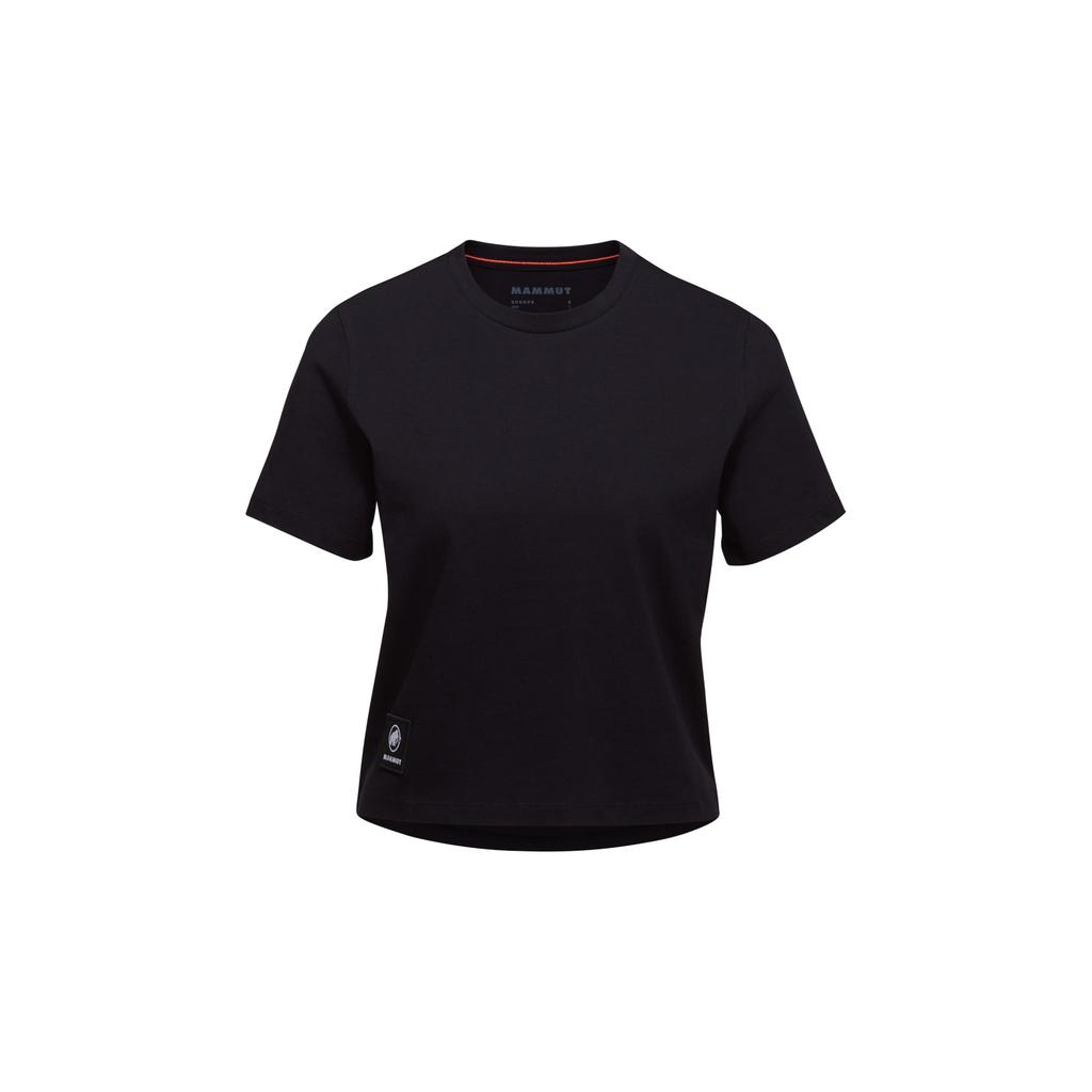 Mammut Massone Cropped Patch Women's T-Shirt, Black, 1017-05180