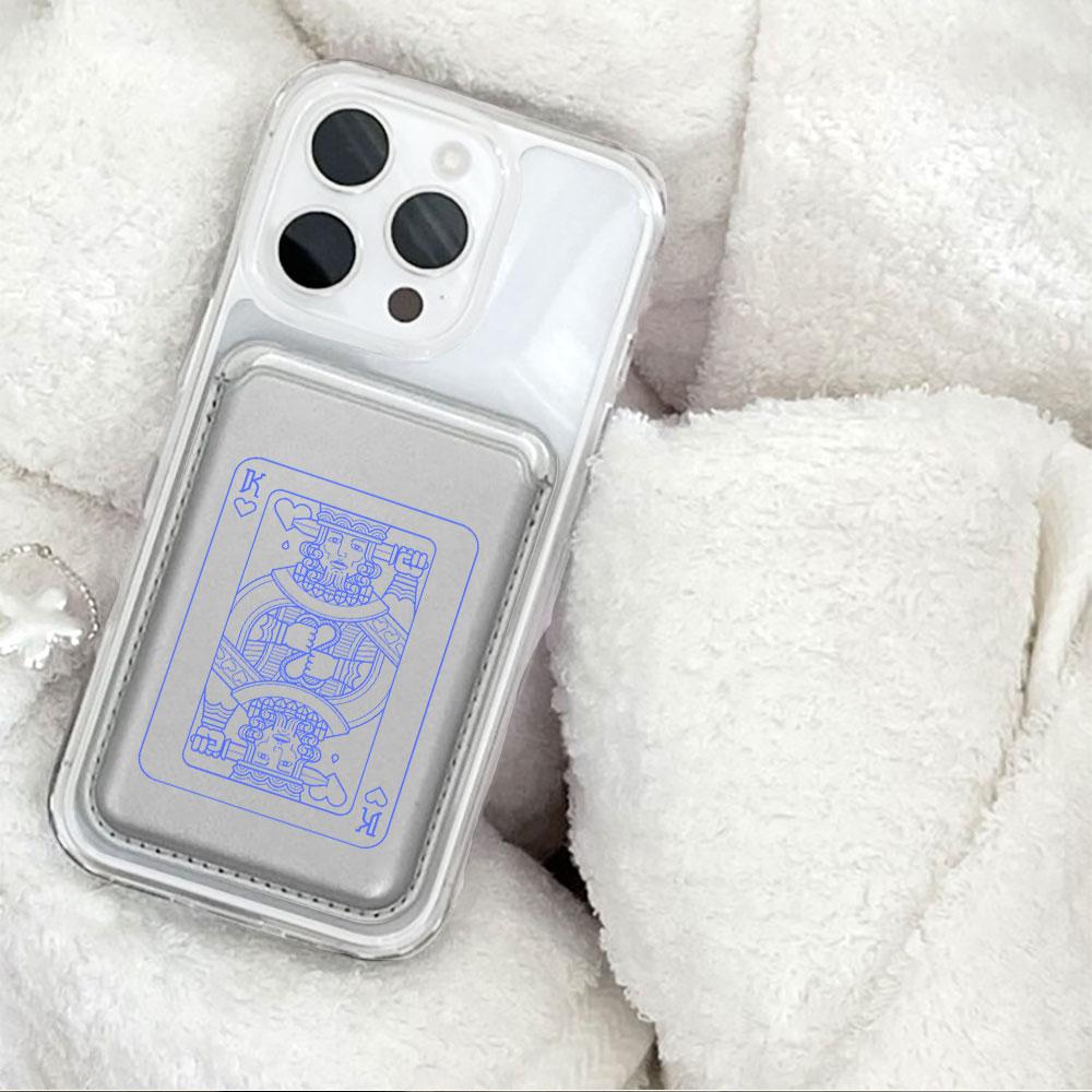 Poker Pattern For Magsafe wallet Magnetic Card holder Phone Case For iPhone 16 13 16 15 12 14 17 Pro Max Case 16E 15 Plus Cover