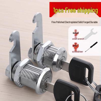 Cabinet Lock Assembly: Filing Cabinet, Metal Locker Door Latch, Keyed Storage & Mailbox Lock Core.