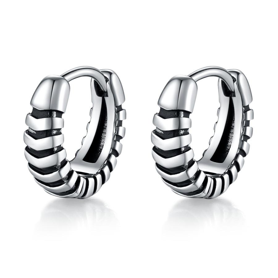 2 Stück/1 Paar Herrenohrringe Einzigartiges Design Kleine Creolen für Damen Edelstahl Vintage Farbe Punk Gothic Trend Schmuck