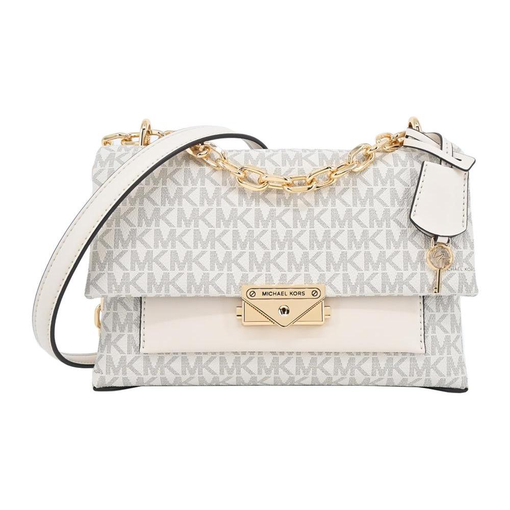 New MICHAEL KORS Cece Artificial Leather Envelope Bag, Crossbody Bag, Shoulder Bag Medium Women's Vanilla White 35F2G0EF8B-WHITE
