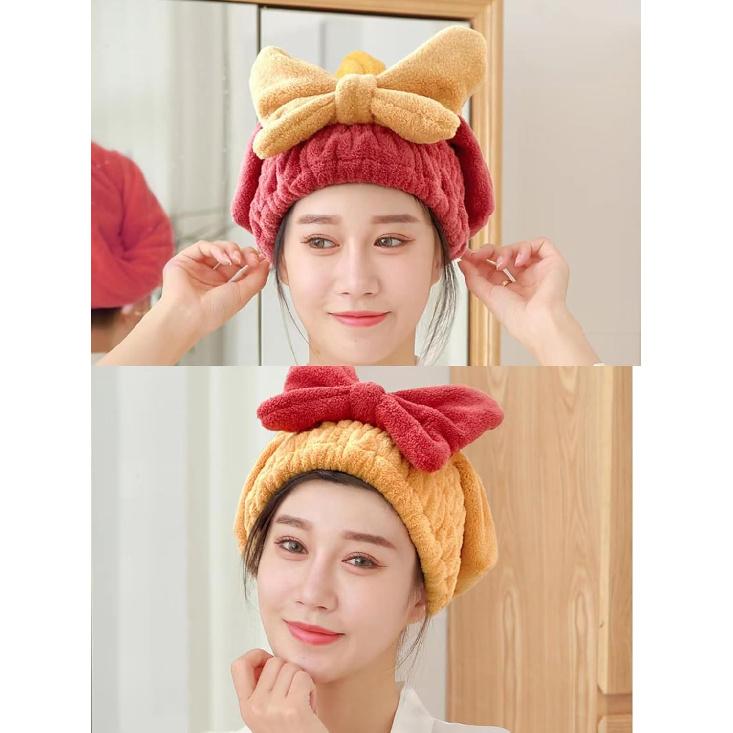 Super Absorbent Hair Towel Wrap for Wet Hair, Microfiber Hair Drying Caps Soft Absorbent Quick Drying Cap for Curly Thick Hair, Fast Drying Hair