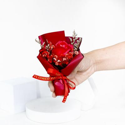 Mini Aromatherapy Soap Rose Bouquet Scented Artificial Flower Arrangement Christmas Wedding Birthday Valentine's Day Gifts for Women Mom Wife