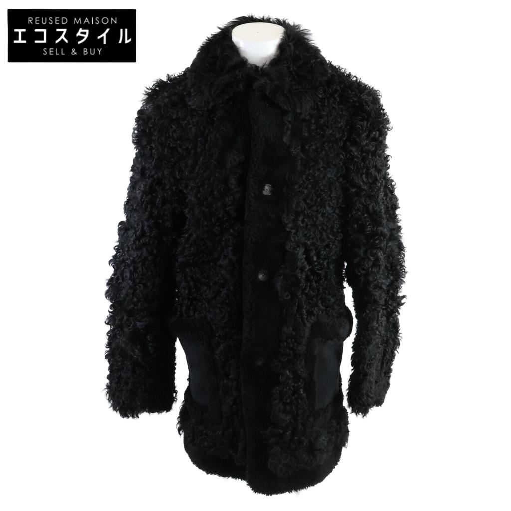 DIESEL BlackGold [Good condition/domestic regular] 00SFI9 BGMDIFW18 Lamb Mouton Fur coat 44 blackUsed