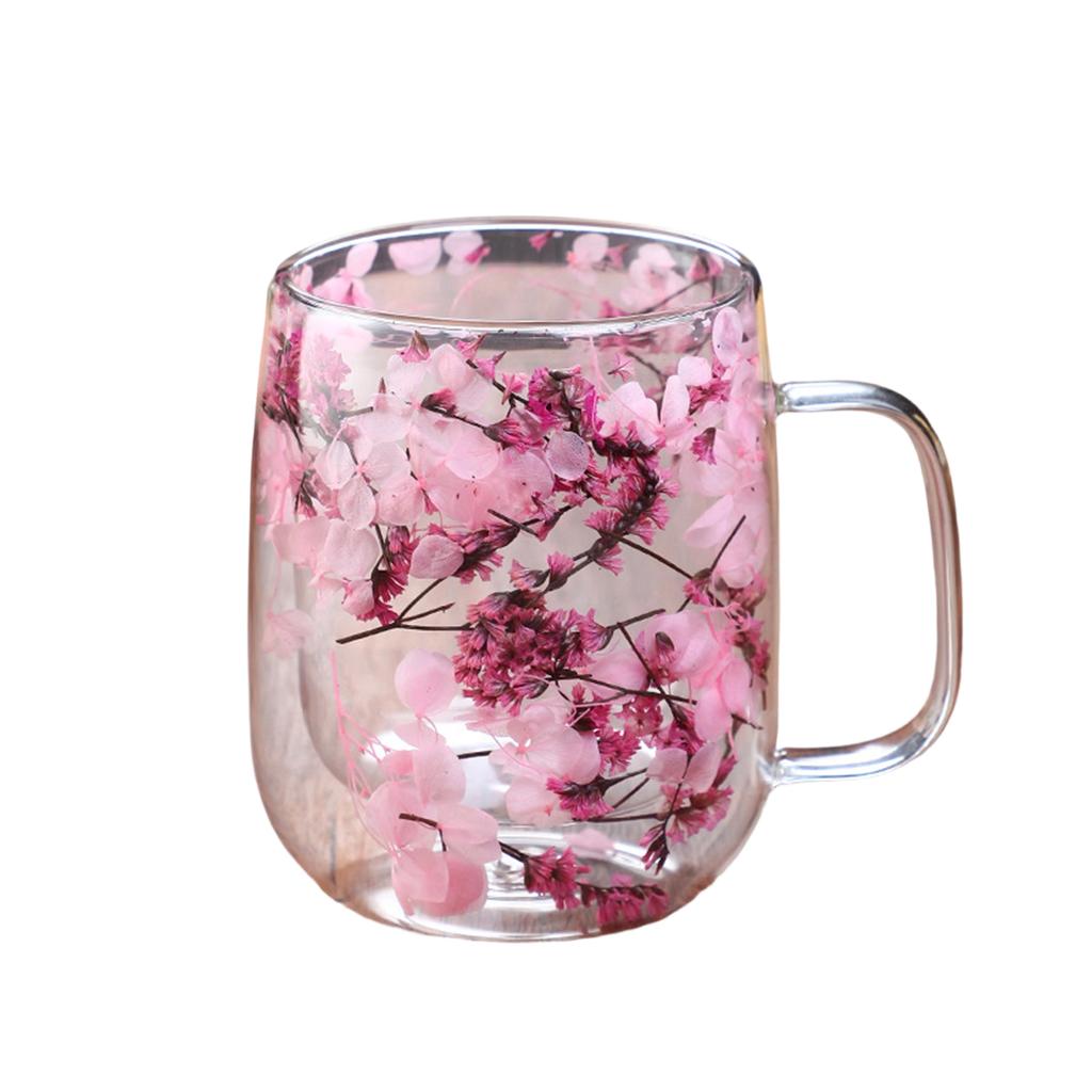 Dried Flower Double-Layer High Borosilicate Glass Cup