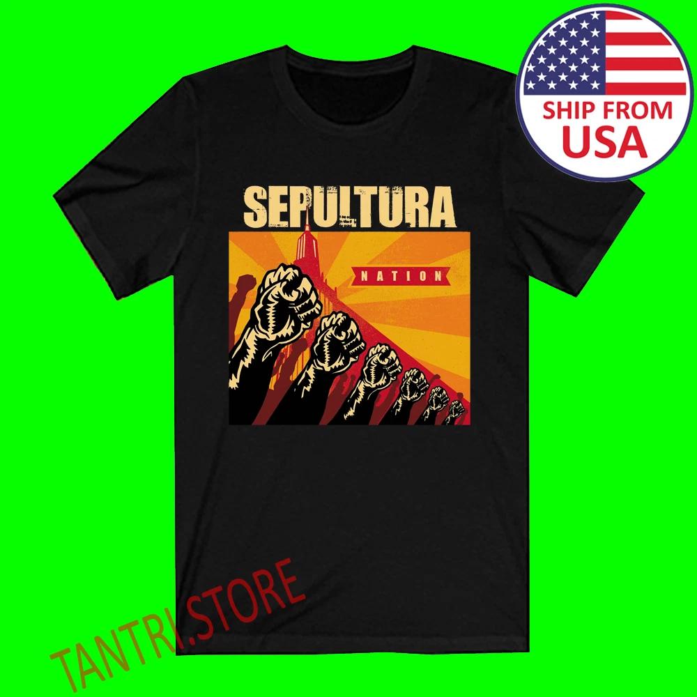 Sepultura Nation Men s Black Size S to 3XL 4XL