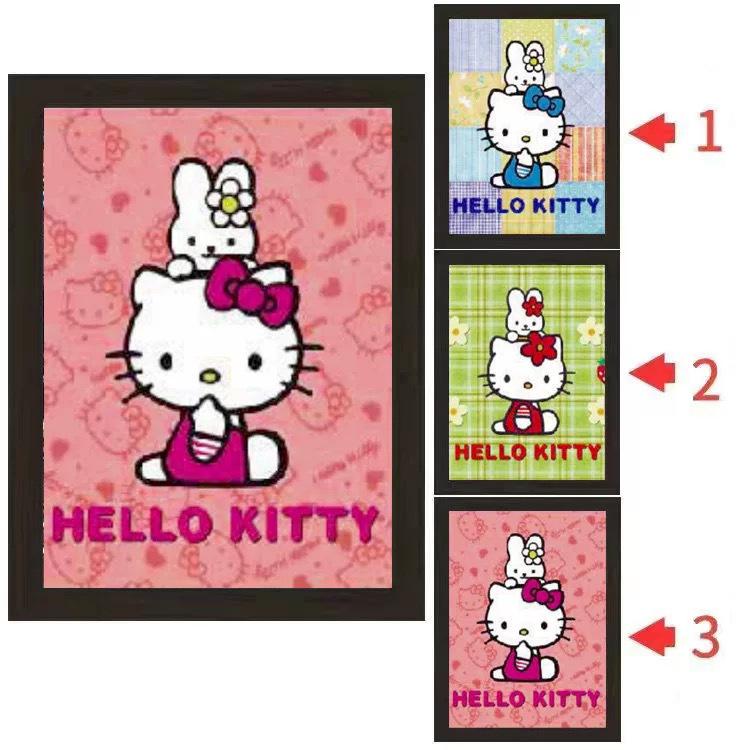 Hello Kitty & One Piece 3D Lentikulärt Pokemon-affisch